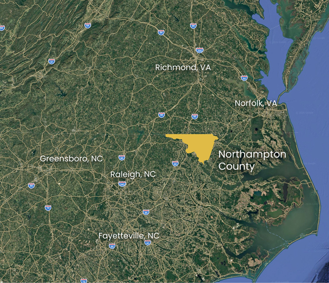 map of North Carolina