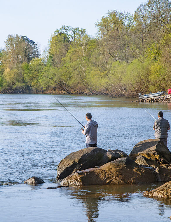 men fishing